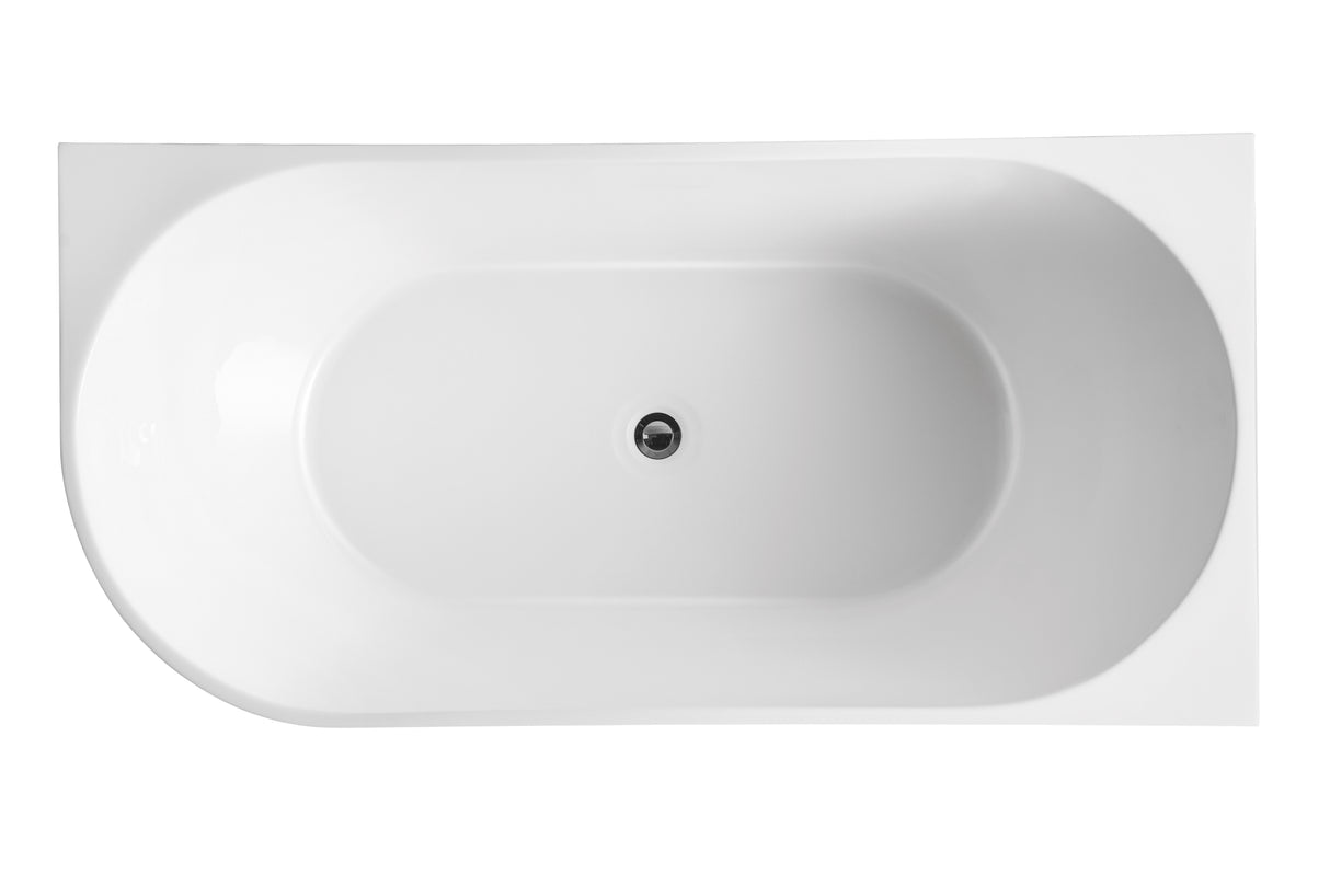 BONDI 1680mm Right Hand Back to Wall Free Standing Bath Tub