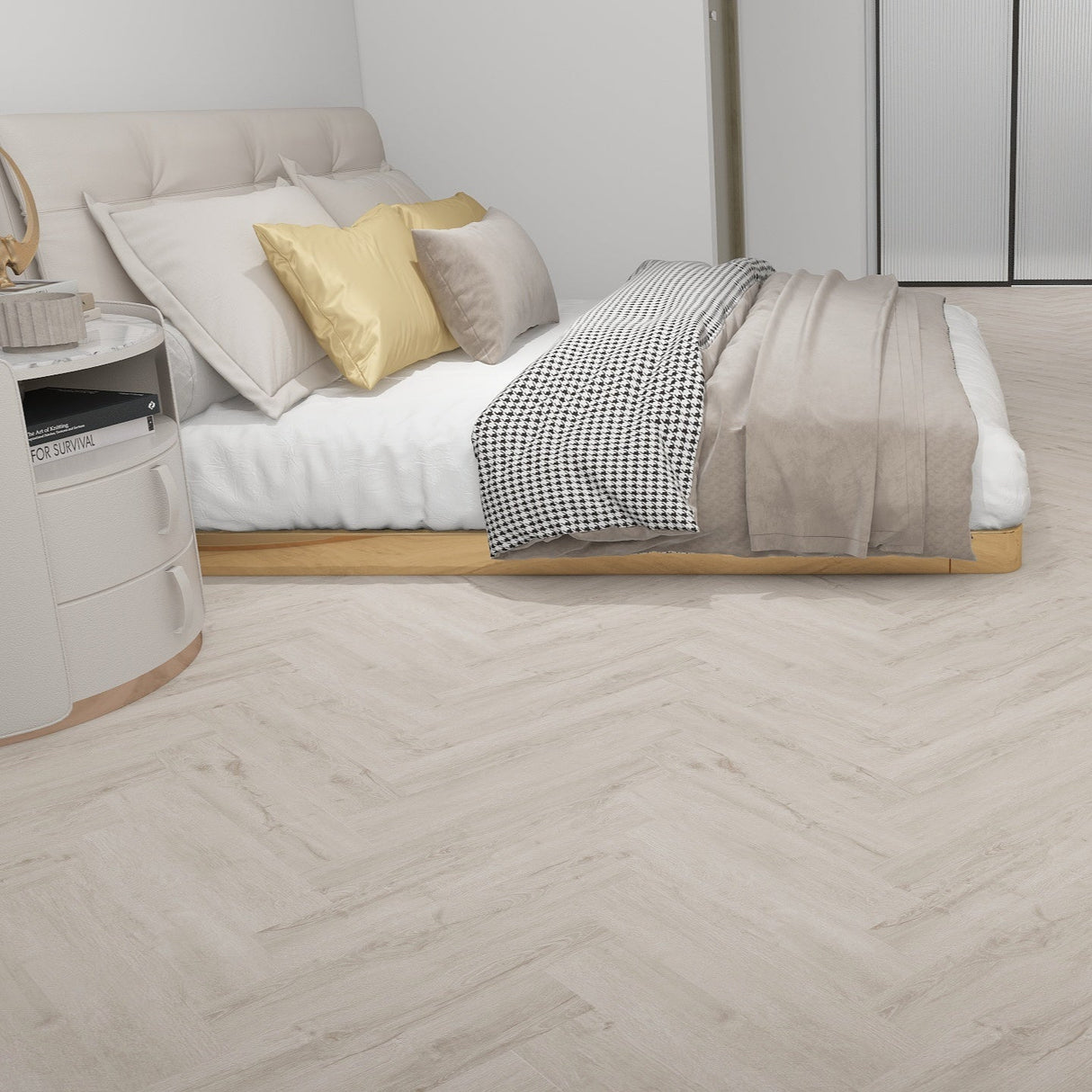 8mm SPC Herringbone Cherry Rose (Price per m²)