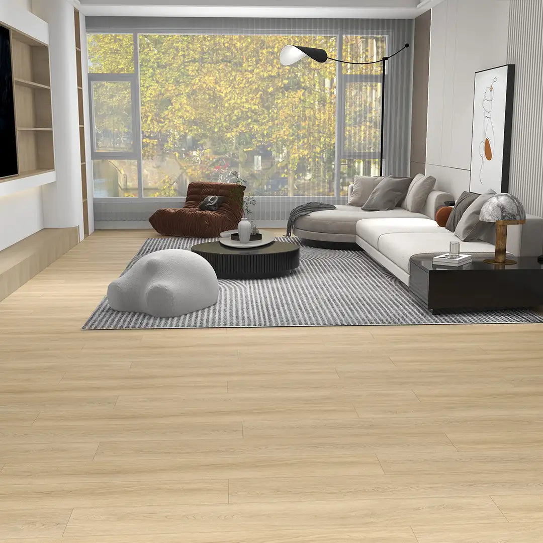 Light wood SPC hybrid waterproof flooring