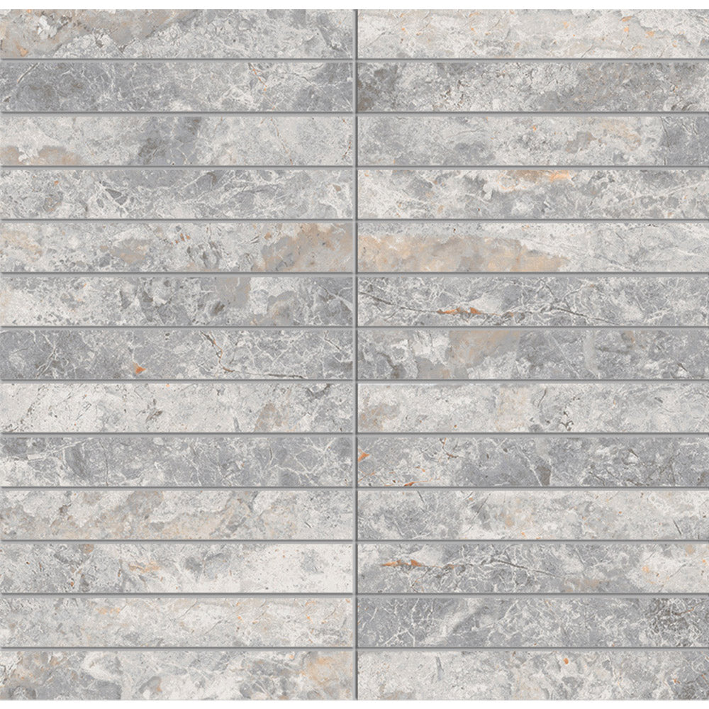 Tundra Grey Finger Mosaic tile