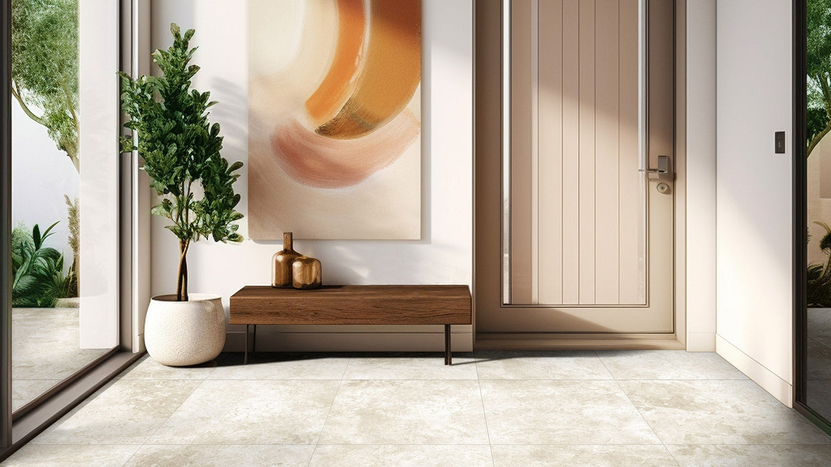 Tundra Beige tile in room setting