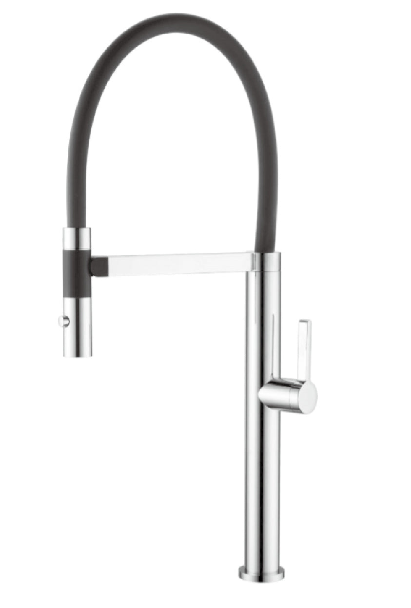 ROMEO Chrome Sink Mixer with Black Hose