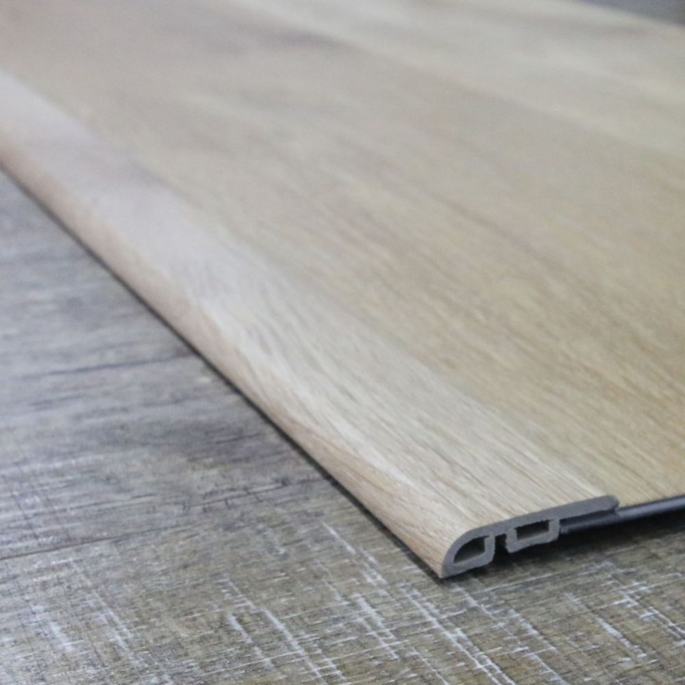 Hybrid Flooring End Cap for Edge Transitions