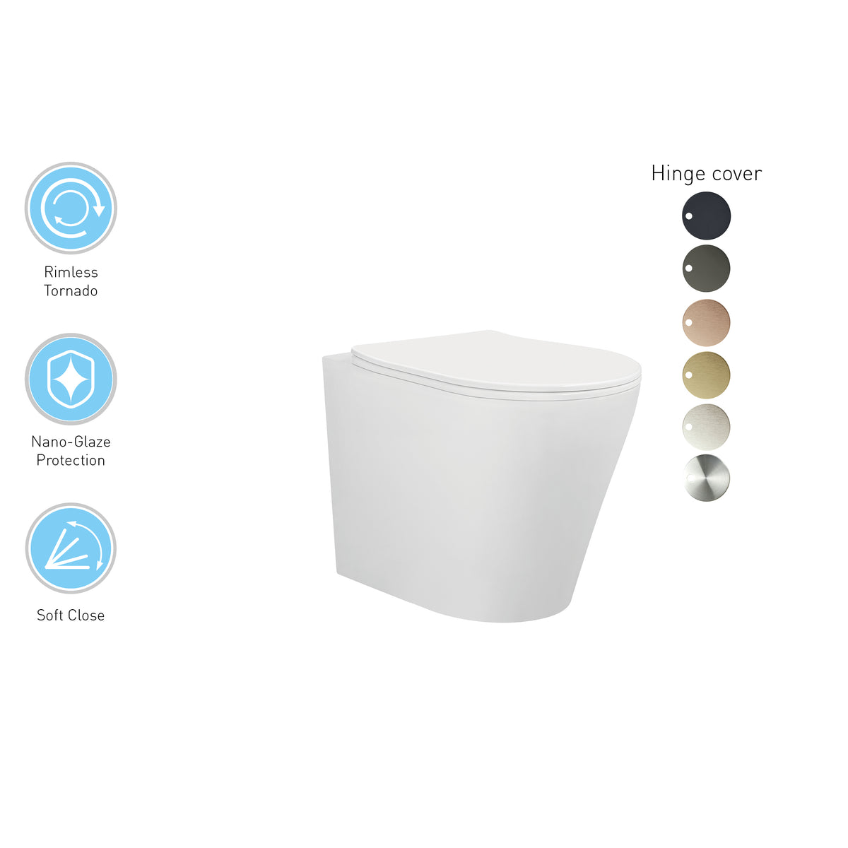 BRAVO-II In-Wall Toilet Suite with Gun Metal Button