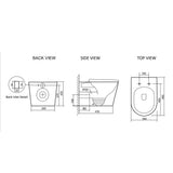 BRAVO-II In-Wall Toilet Suite with Black Button