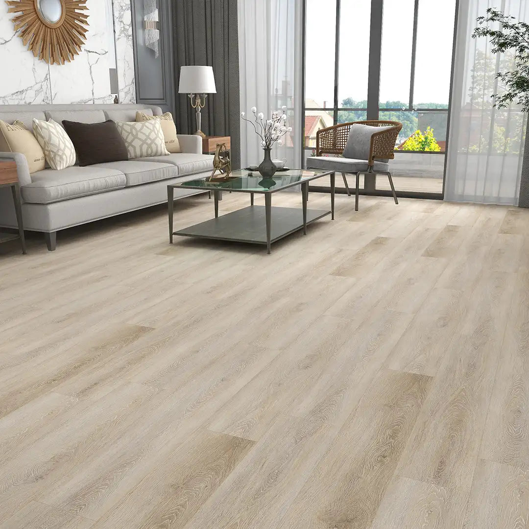 Waterproof SPC hybrid wood flooring texture