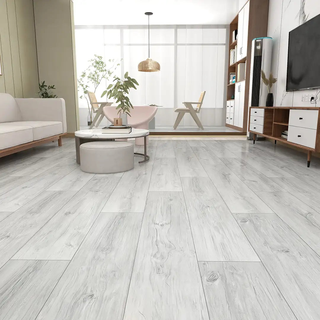 Alpine Ash SPC Hybrid Flooring with a sleek wood texture