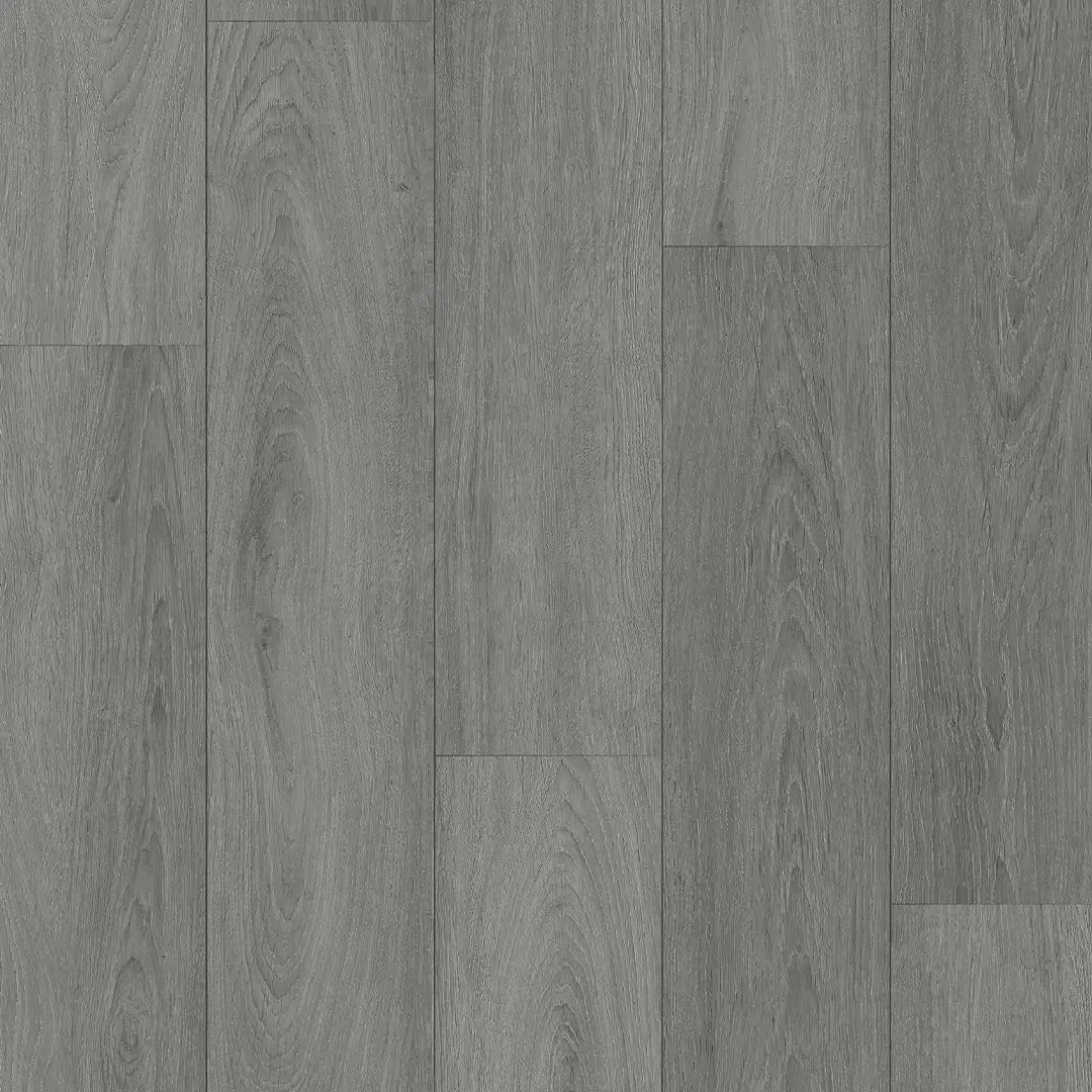 Spc hybrid waterproof flooring on grey wood floor 