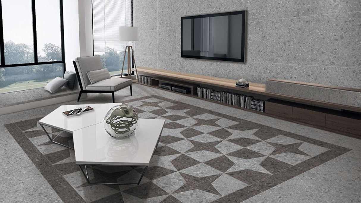 Terrazzo Grey in room setting