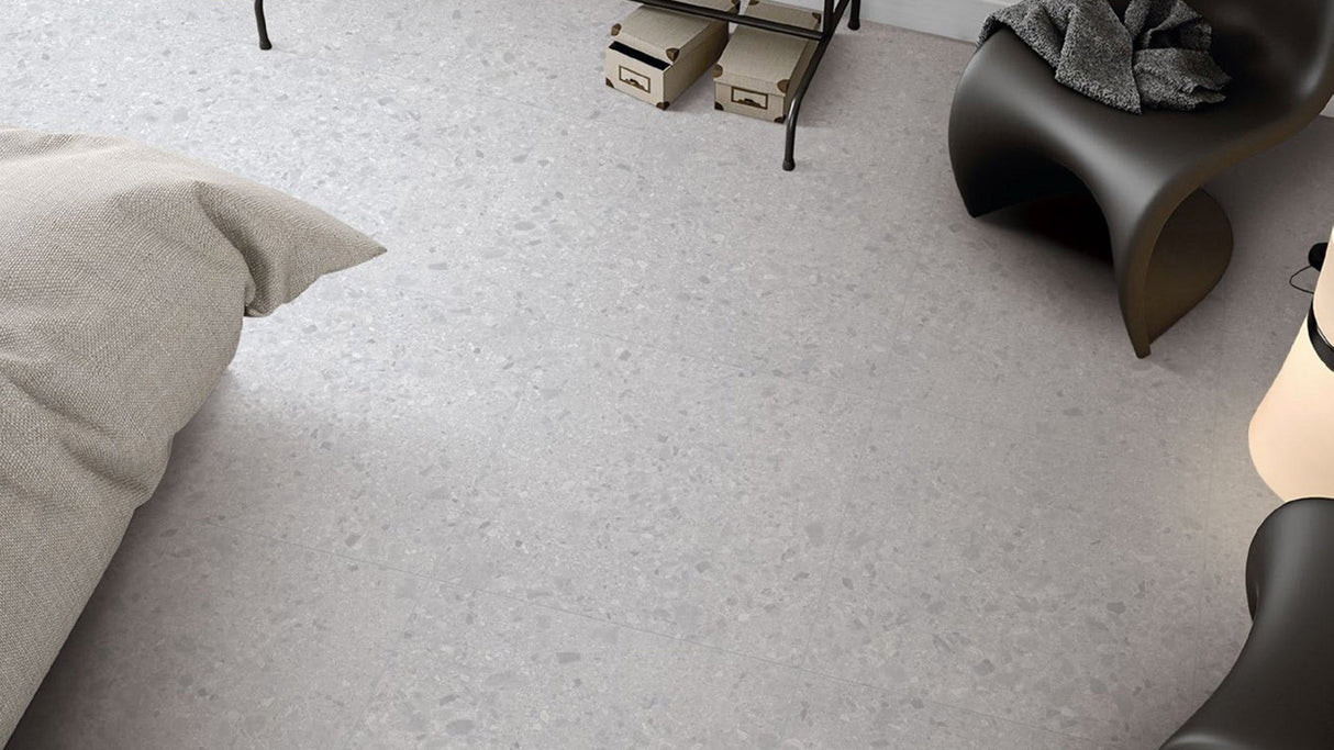 Terrazzo White in room setting