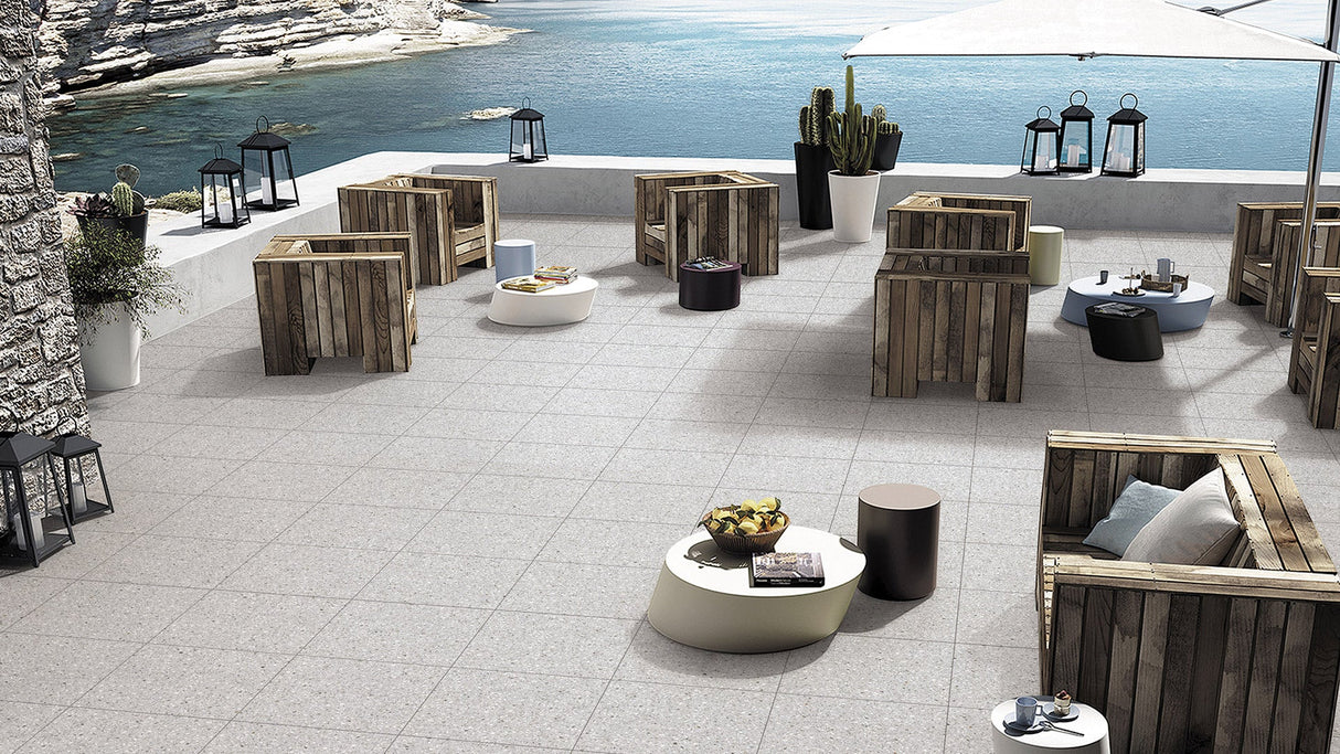 Terrazzo Stone Grigio in room setting