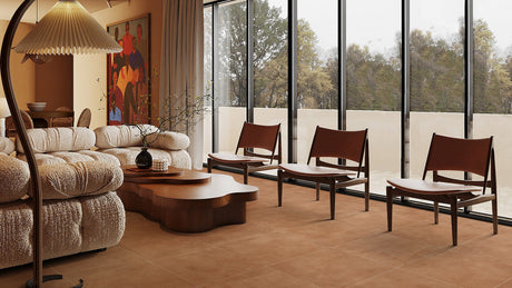Terracotta Clay tile in room setting