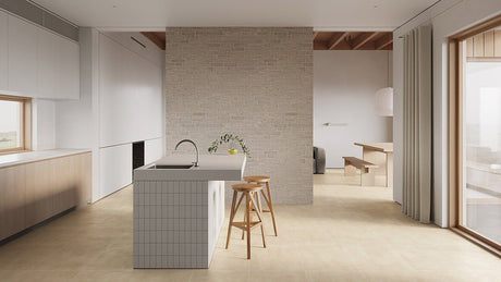 Terracotta Sand tile in room setting