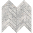 Tundra Grey Chevron Mosaic tile