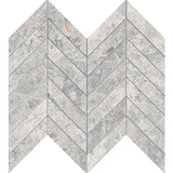 Tundra Grey Chevron Mosaic tile