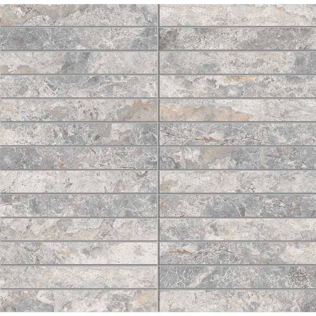 Tundra Grey Finger Mosaic tile