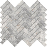 Tundra Grey Herringbone Mosaic tile
