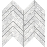 Tundra White Chevron Mosaic tile
