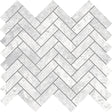 Tundra White Herringbone Mosaic tile