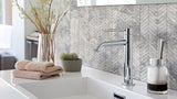 Tundra Grey Chevron Mosaic detail