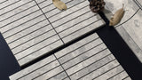 Tundra Grey Finger Mosaic in room setting