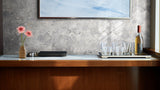 Tundra Grey Herringbone Mosaic in room setting