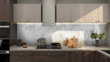 Tundra White Chevron Mosaic in room setting