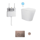 BRAVO-II In-Wall Toilet Suite with Champagne Copper Button
