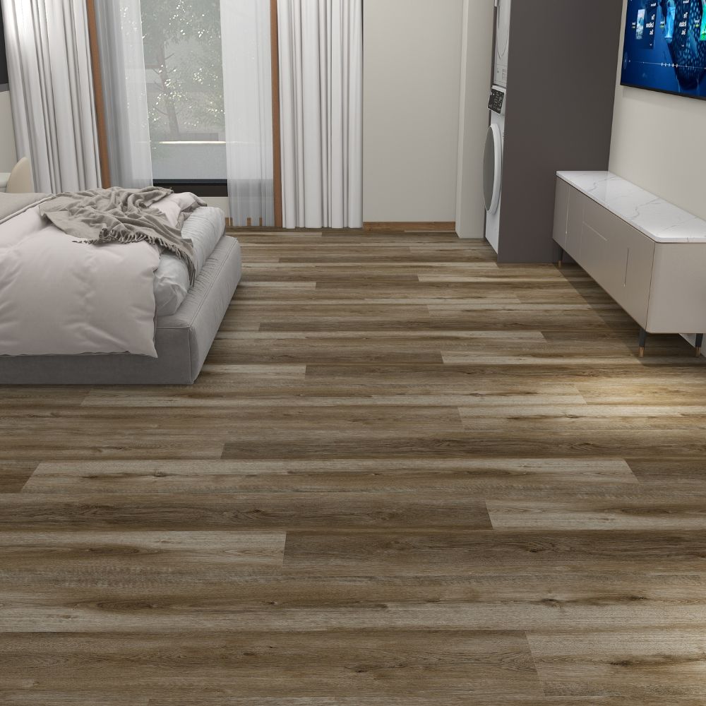 6.5mm Hickory Brown SPC Hybrid Flooring (Price per m²)