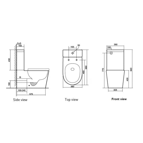 JESS Toilet Suite - Top Inlet