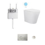 BRAVO-II In-Wall Toilet Suite with Brushed Nickel Button